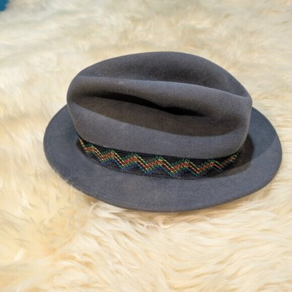 Sovereign Stetson Grey Banded Fedora Hat - Picture 6 of 11